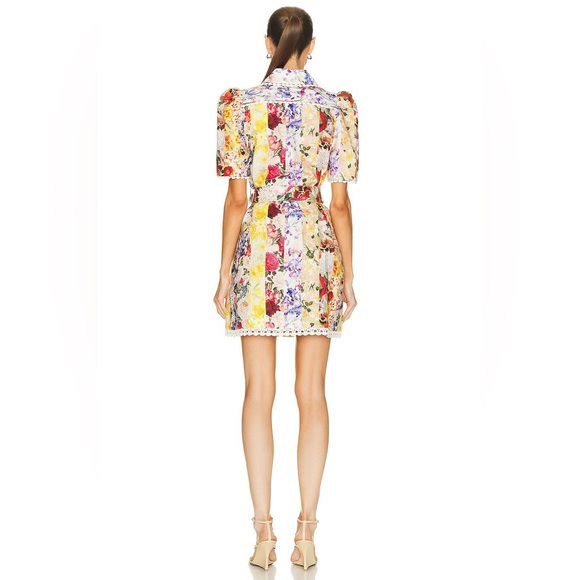 NWOT Zimmermann Wonderland Floral-print Linen Shirt Dress - Picture 4 of 10